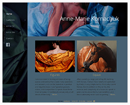 Screenshot of new site design for Anne-Marie Kornachuk