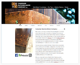 Screenshot of the new website for the Canadian Buther Clock Company Inc.