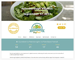 New website design for Peterborough VegFest