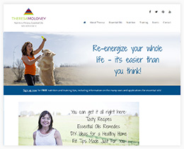 Screenshot of new website for Theresa Moloney