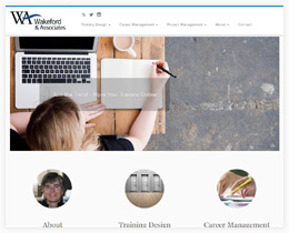 Screenshot of the Wakeford & Associates website