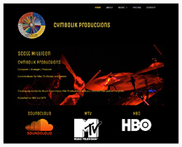 Screenshot of new website design for Cymbolik.net