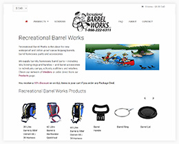 New site design for RecreationalBarrelWorks.com