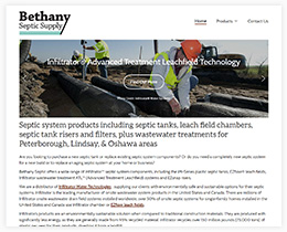 New website design for Bethany Septic Supply