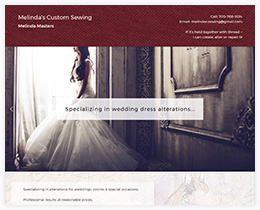 New site design for Melida's Custom Sewing