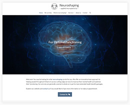 Screenshot for the new site design for Neuroshaping
